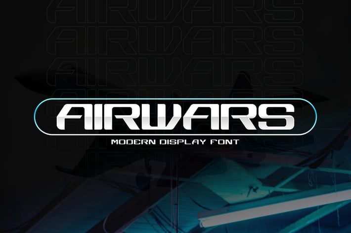 Airwars - Modern Futuristic Font