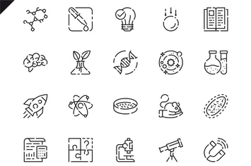 Simple Set Science Line Icons