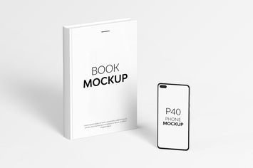 Book & P40 Phone Mockup