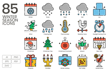 85 Winter Icons