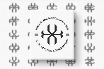 X (A-Z) Monogram Logo Creator Pack Vol.4