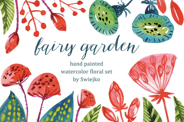 Watercolor Fairy Flowers