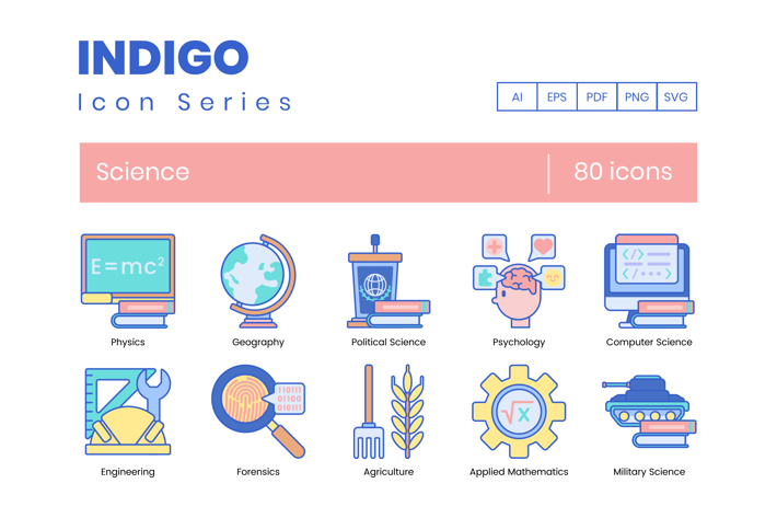 80 Science Icons