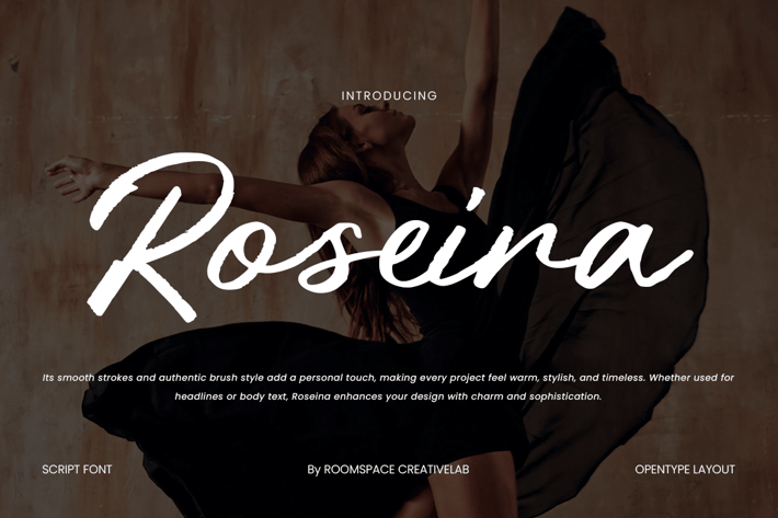 Roseira - Handwritten Brush Font