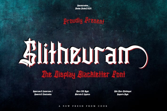 Slithevran - Display Blackletter Font