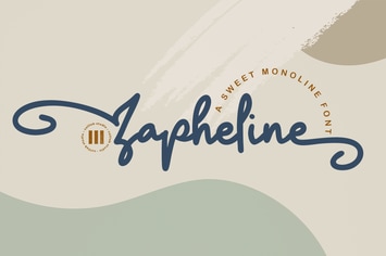 Zapheline - A Sweet Monoline Font