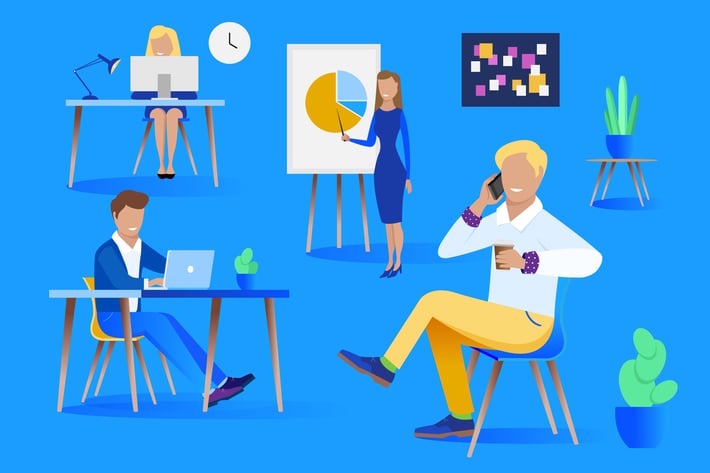 Bright Office Space Clipart