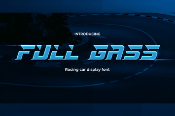 Full Gass - Sporty Car Racing Font