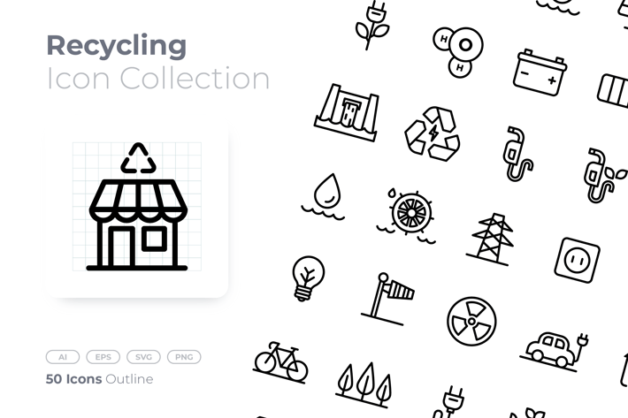 Recycling Outline Icon