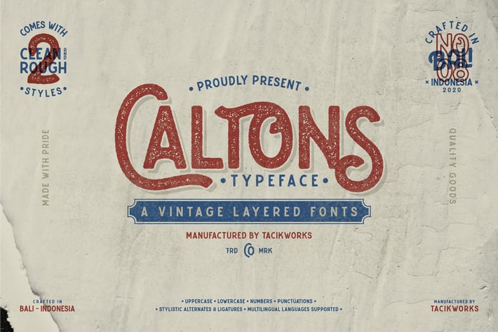 Caltons Typeface - Vintage Font