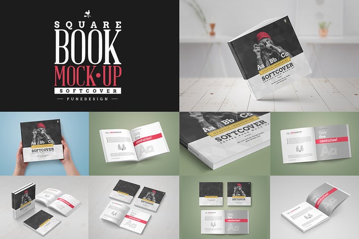 Square Book Mock-Up / Softcover Edition