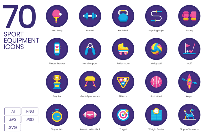 Sport Equipment Icons 