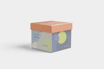 5 Attractive Gift Box Mockups