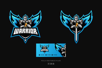 Warrior Sports and E-sports Style Logo Template