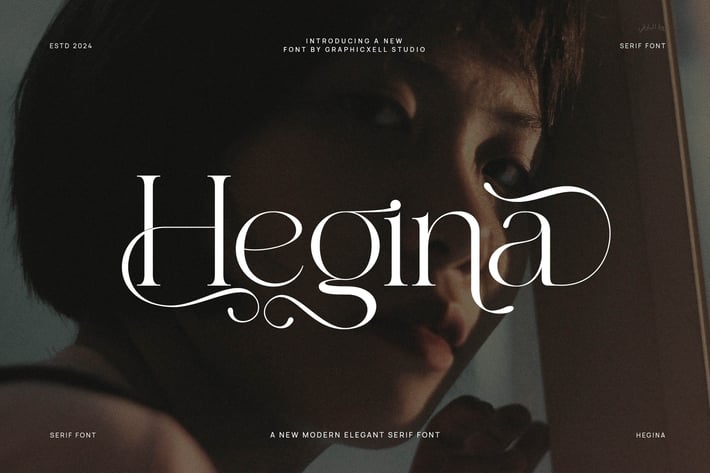 Hegina Elegant Ligature Serif Typeface