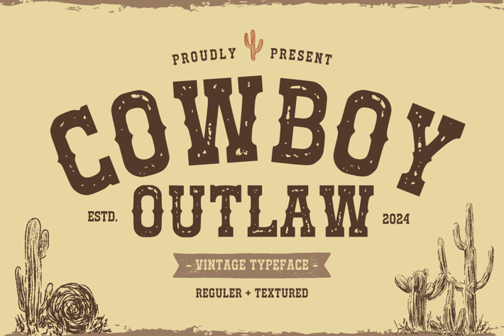 Cowboy Outlaw - Western Font