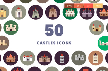 50 Castle Icons