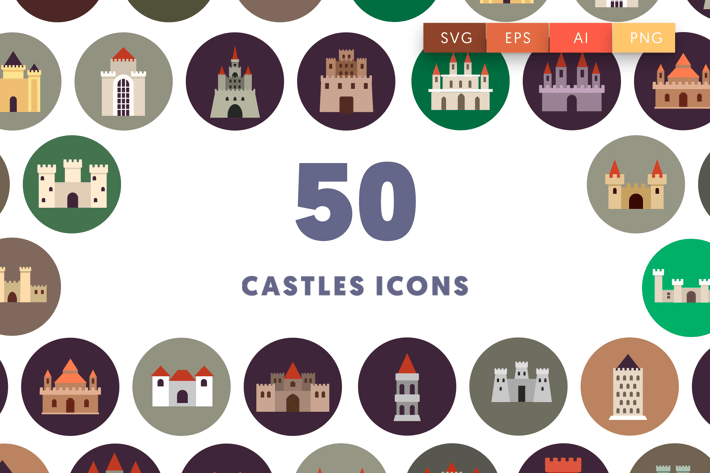 50 Castle Icons