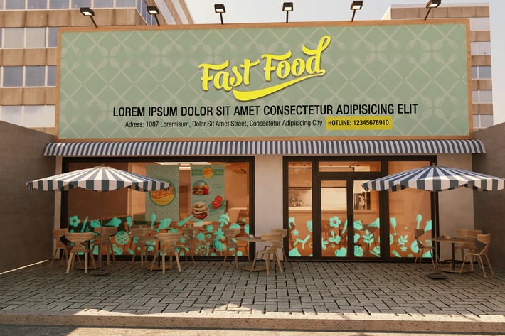 The Mockup Branding For Fast Food Outlets