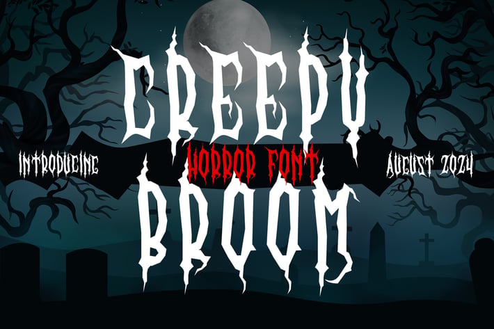 Creepy Broom - Scary Horror Halloween Font