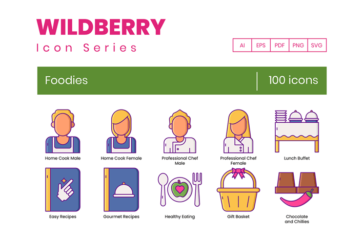 100 Foodies Icons