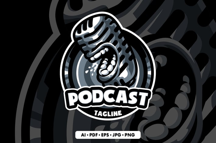Podcast 3 Logo Template