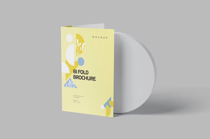 US Letter Bifold Brochure Mockups