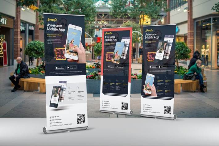 Mobile App Roll-Up Banner
