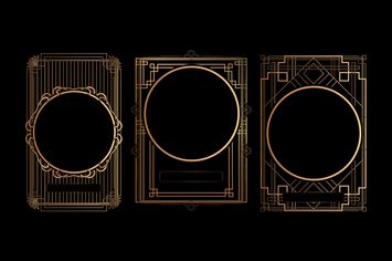Art deco frame and border