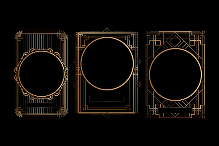 Art deco frame and border