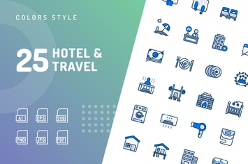 Hotel & Travel Filled Icons