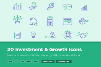 20 Investment & Growth Icons