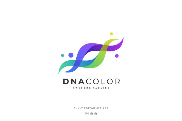 Abstract DNA Color Gradient logo