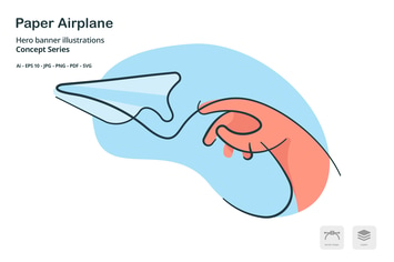 Paper Airplane Vector Illustration