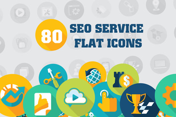 Flat SEO Services Icons