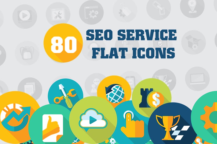 Flat SEO Services Icons