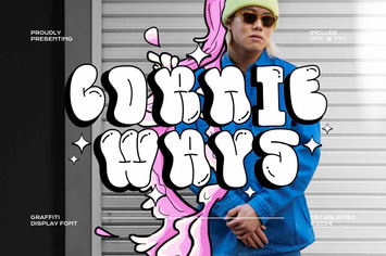 Cornie Ways - 3D Bubble Display Font