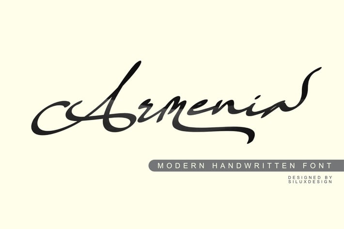 Armenia|Modern Handwritten Font