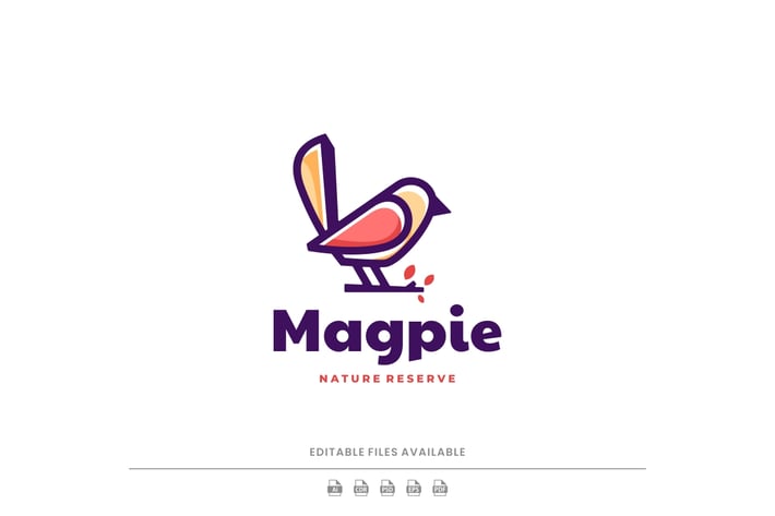 Magpie Color Mascot Logo