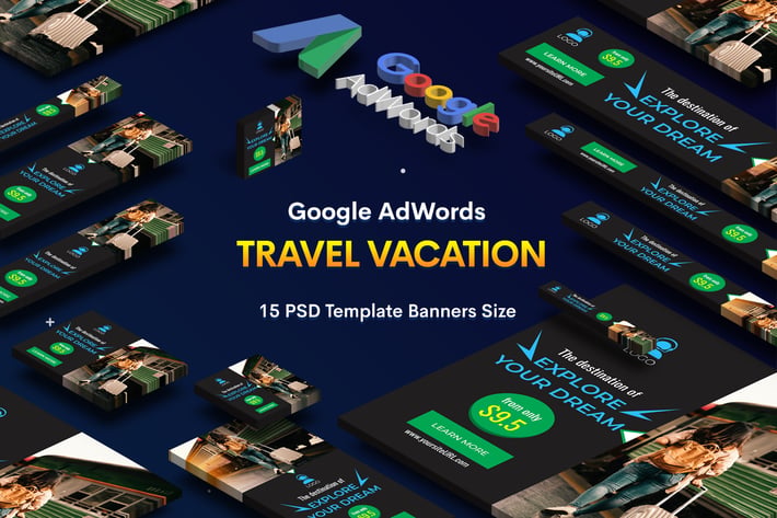 Travel Vacation Banners Ad