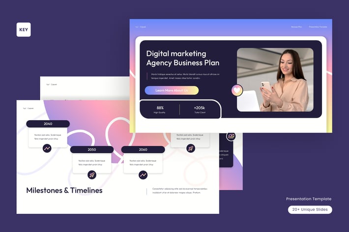 Colorfull Gradient Creative Business Plan | 005