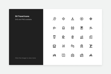 Travel Icons - Line style