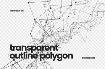 Transparent Outline Polygon Backgrounds