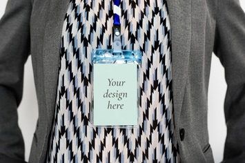 Name tag Pass ID Card Mockup