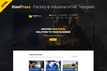 SteelPress - Industrial & Factory HTML Template