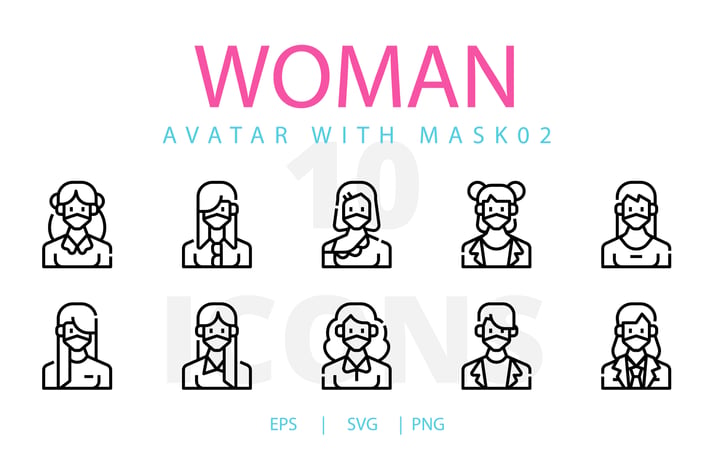 Woman avatar with mask 2