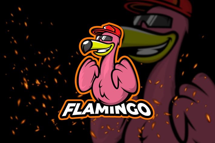 Hype Flamingo - eSport Logo Template