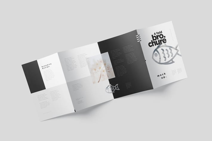4-Fold Brochure Mockup Set - Din A4 A5 A6