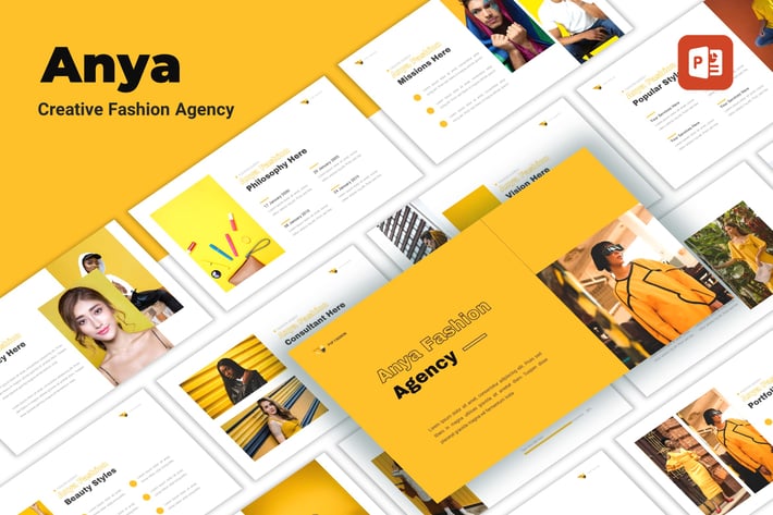 Anya - Creative Fashion Agency PowerPoint Template