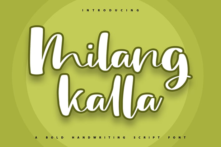 Milangkala | Bold Handwriting Script Font